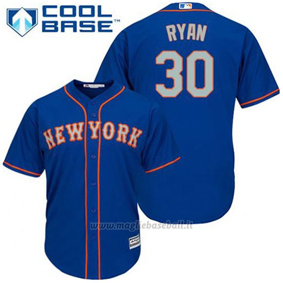Maglia Baseball Uomo New York Mets Nolan Ryan 30 Blu Alterner Cool Base